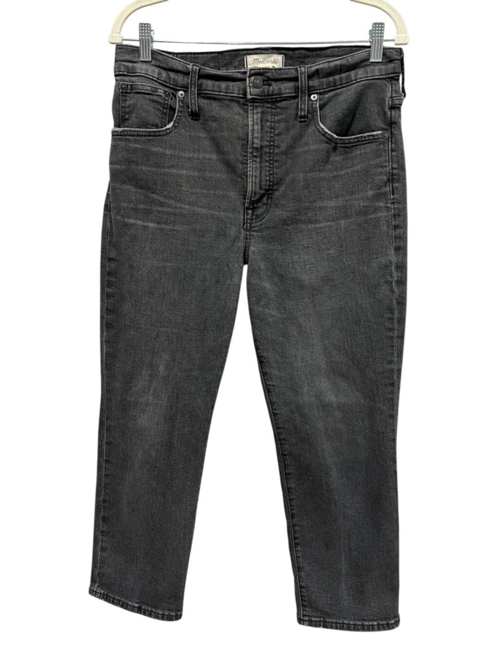 Madewell Perfect Vintage Crop Jeans, Washed Black, 30P